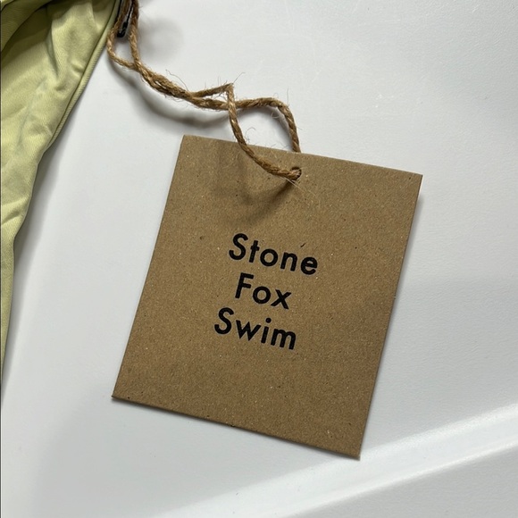 NWT Stone Fox Swim Green Bikini Bottom Simone Bottom Aloe Wash XS - Picture 2 of 5